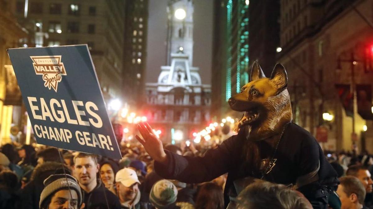 Philadelphia Eagles fans celebrated the team’s Super Bowl LII victory.