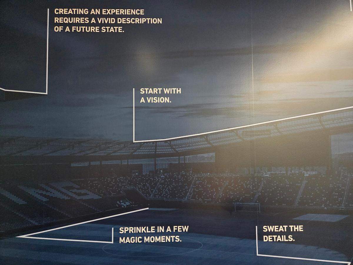 Sporting Kansas City’s conference room includes Cliff Illig’s mantra.