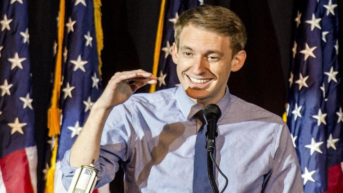 Jason Kander at a campaign event last year.