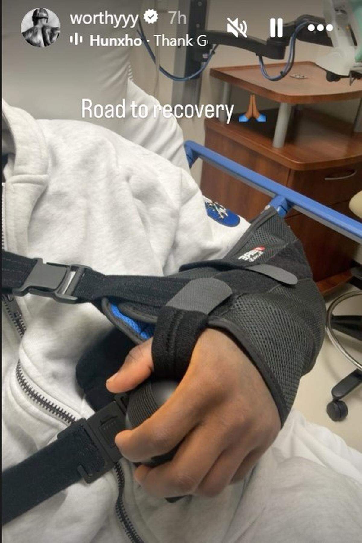 Chiefs receiver Xavier Worthy shared this message on his Insta Story.