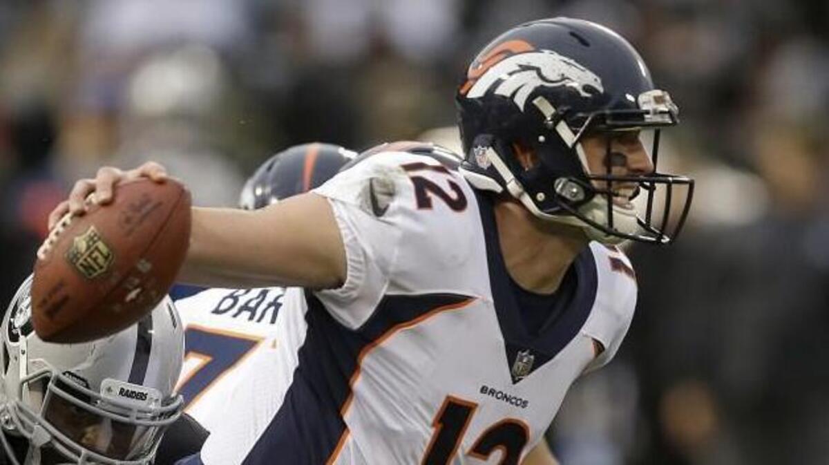 Oakland Raiders defensive end Denico Autry sacked Denver Broncos quarterback Paxton Lynch during a game last month.