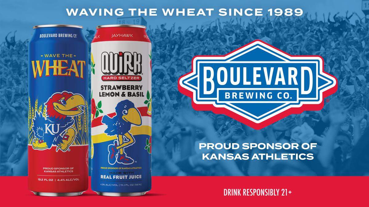 KU-branded cans will be sold by Boulevard Brewing Company.