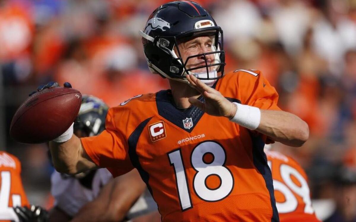 
Denver Broncos quarterback Peyton Manning.
