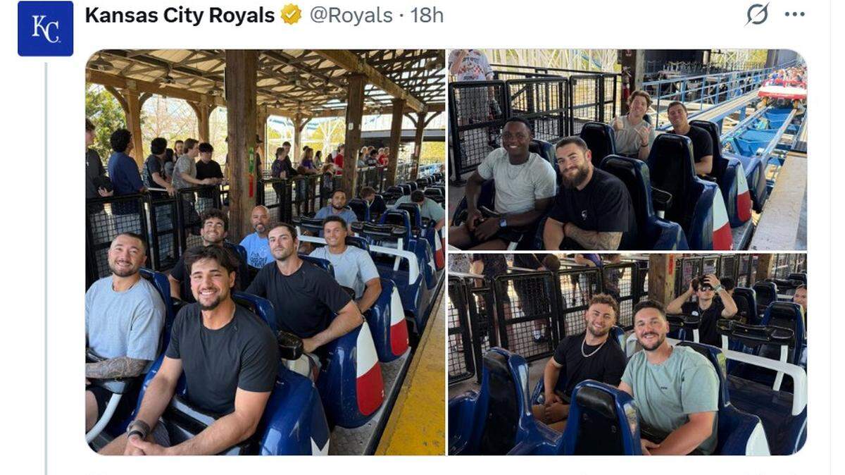 Royals players were all smiles at this point.