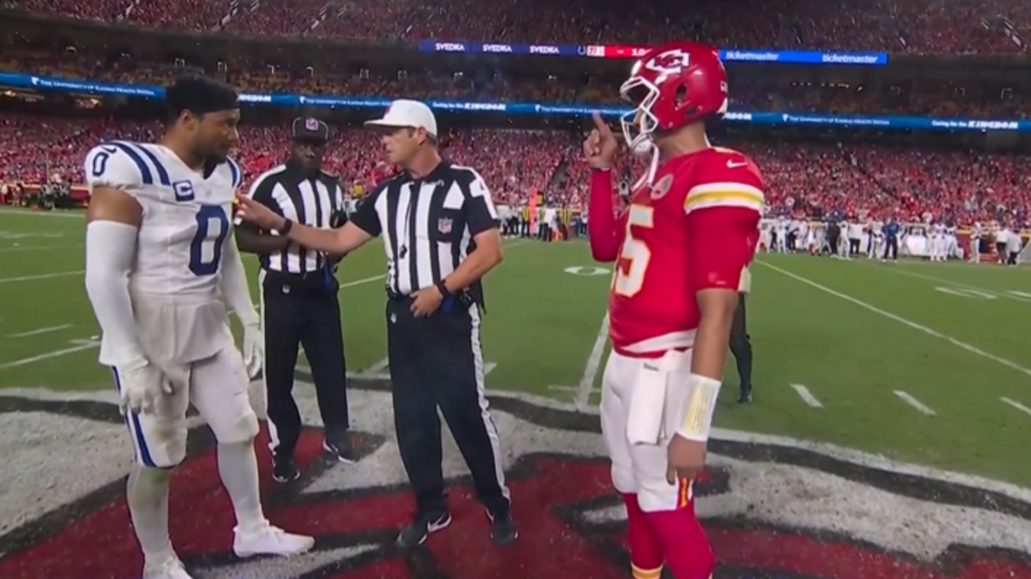 Chiefs’ Patrick Mahomes tried to pull a fast one at the overtime coin-toss