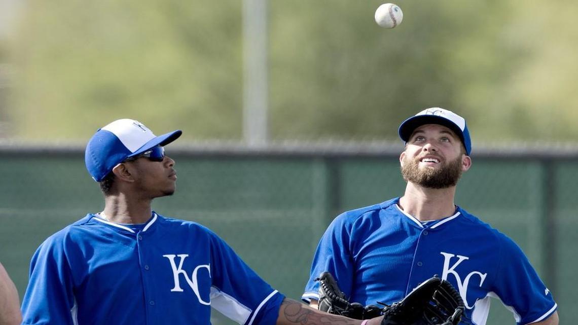 Yordano Ventura (left) with Danny Duffy at spring training in 2014.