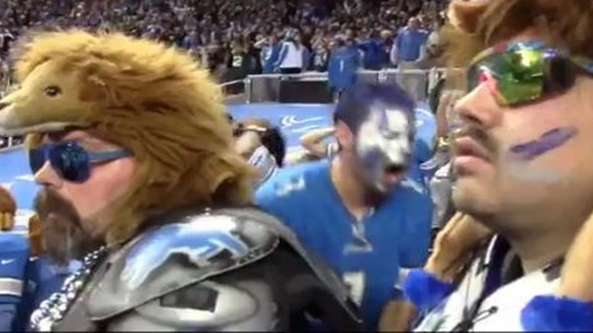 After the touchdown, someone’s camera panned to the crowd.