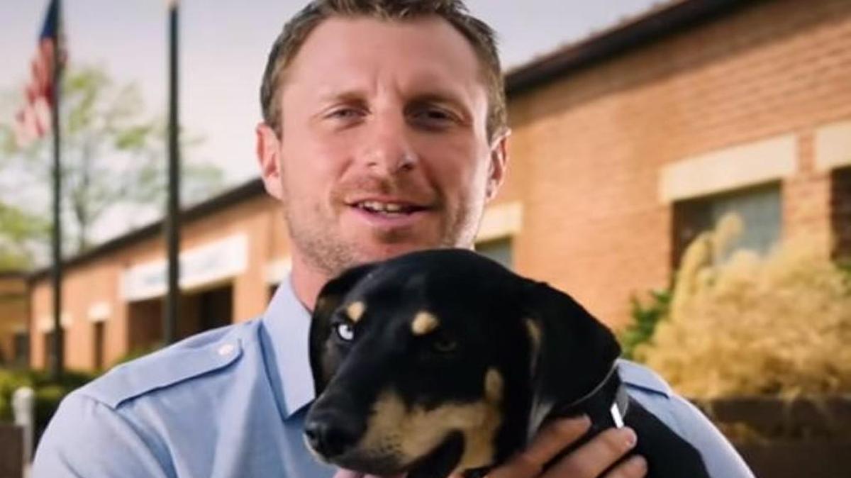 Nationals pitcher Max Scherzer in a Humane Rescue Alliance Public Service Announcement.