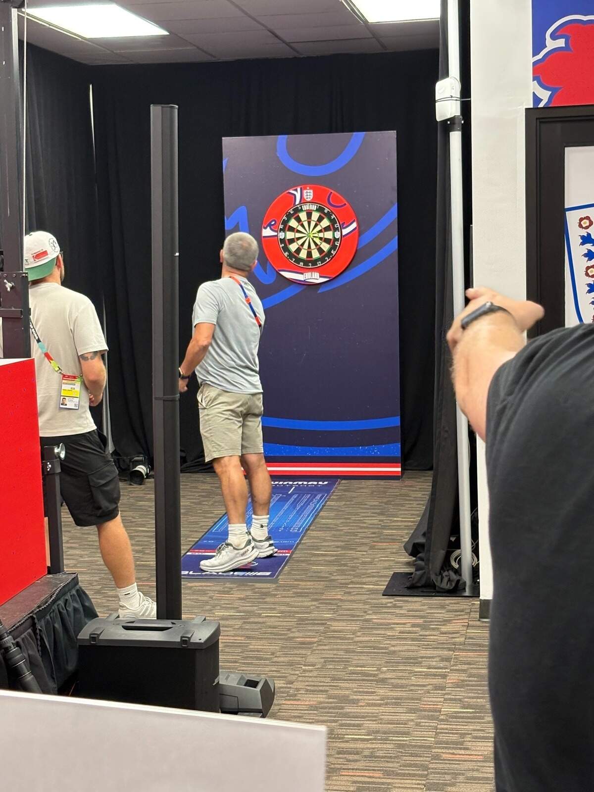 Inside the England media room in Kansas City