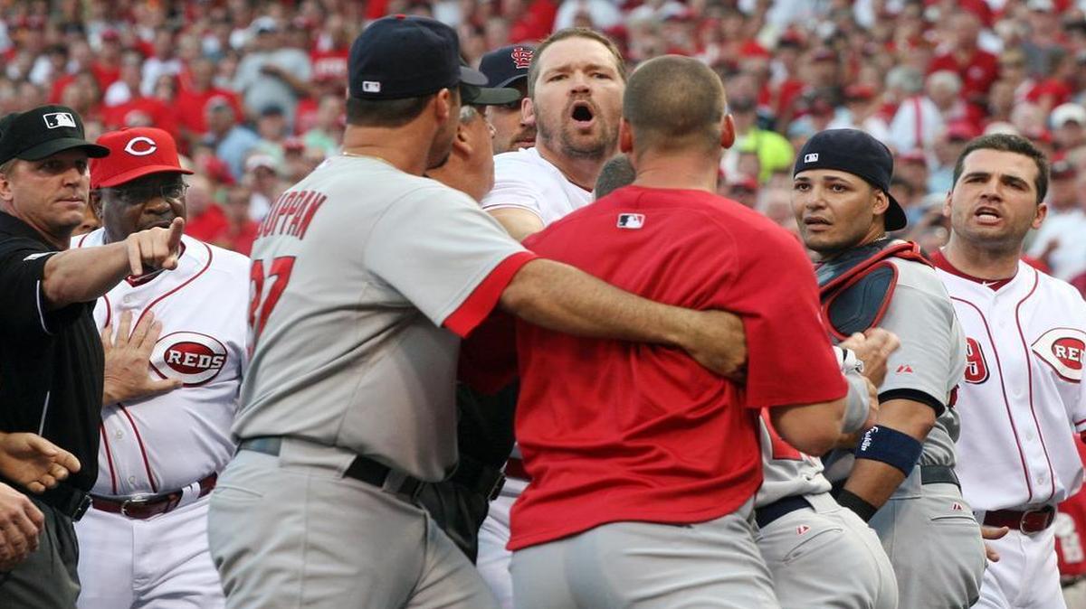 
The Reds and Cardinals got into a brouhaha in 2010 that St. Louis fans still remember.
