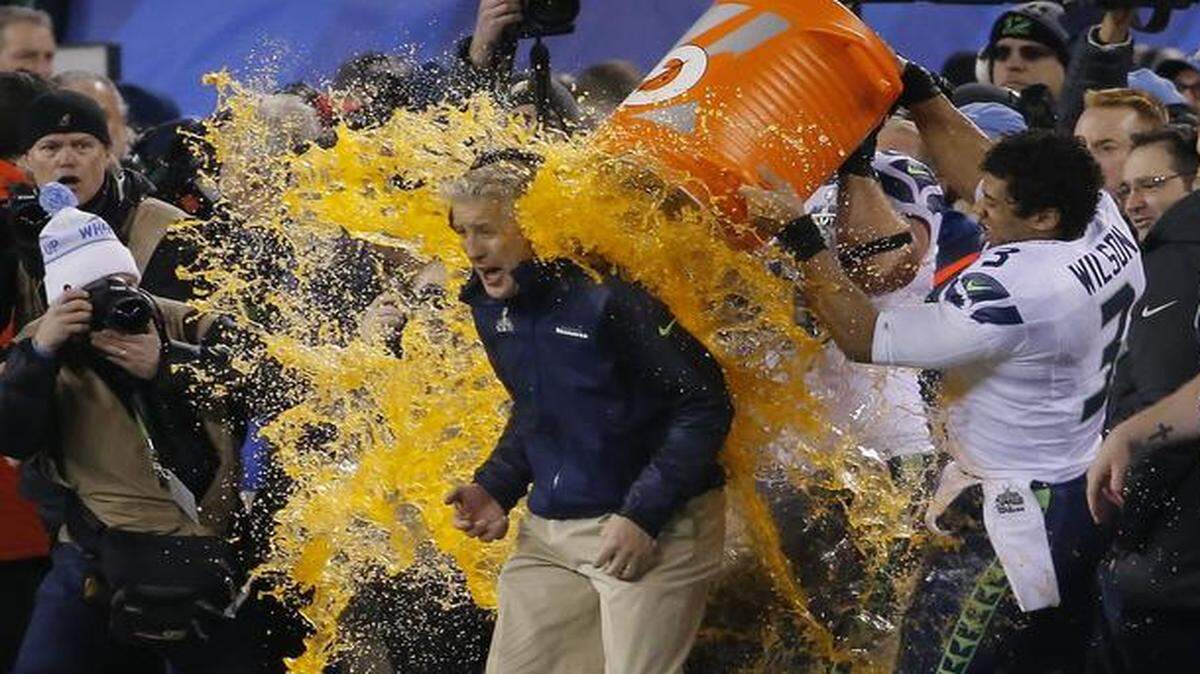 
Orange Gatorade dumped on a coach? Yep you can bet on that.
