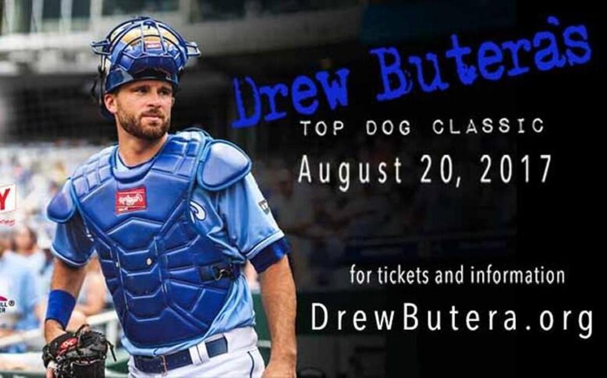 This is a billboard that is up around Kansas City announcing Drew Butera’s charity event.