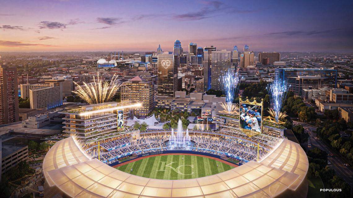 Here is a rendering of the proposed new Royals stadium at Crown Center.