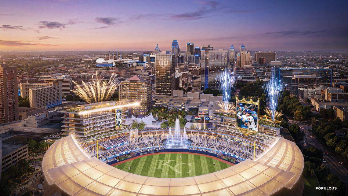 Here is a rendering of the new Royals stadium at Crown Center.
