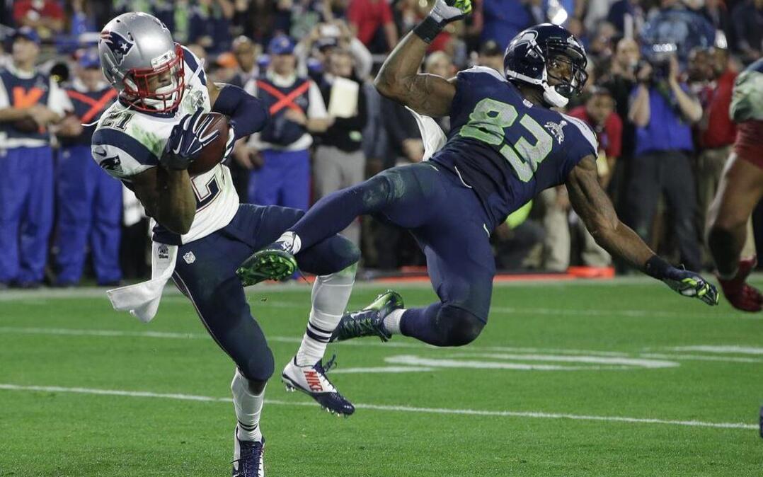 
New England Patriots strong safety Malcolm Butler intercepted a pass intended for Seattle Seahawks wide receiver Ricardo Lockette at the end of Super Bowl XLIX.
