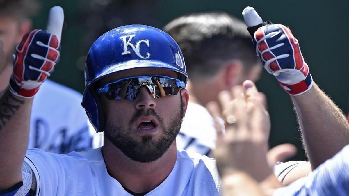 Kansas City Royals third baseman Mike Moustakas.