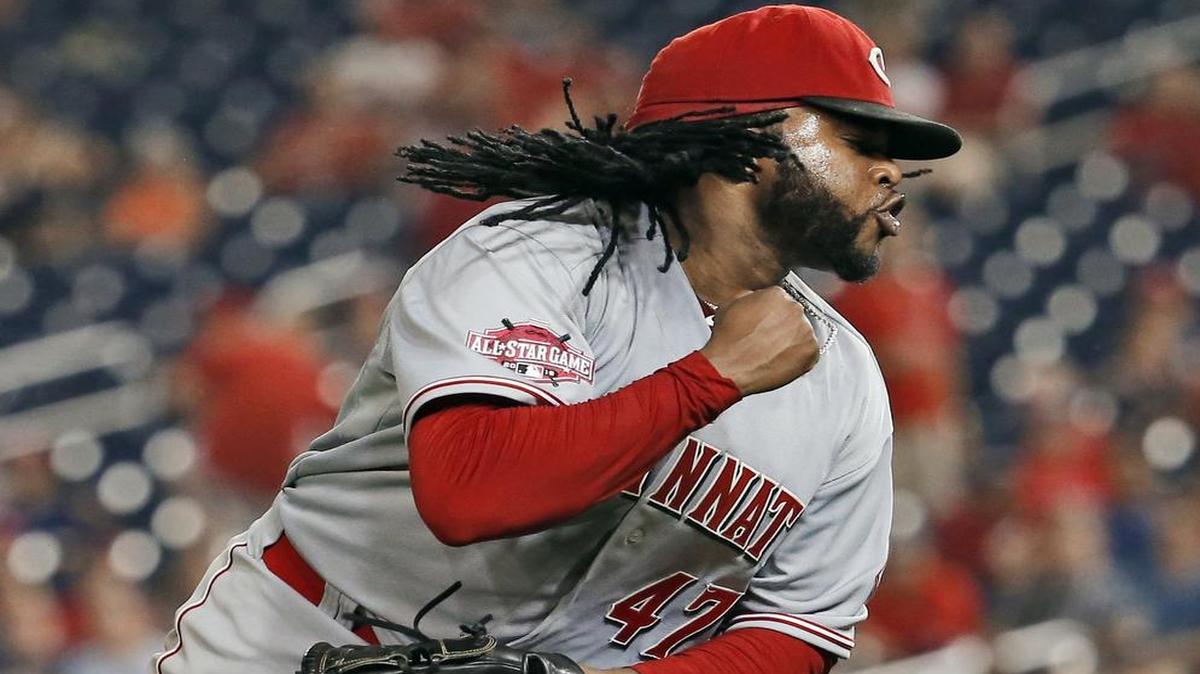 
Johnny Cueto will soon be in a blue uniform.
