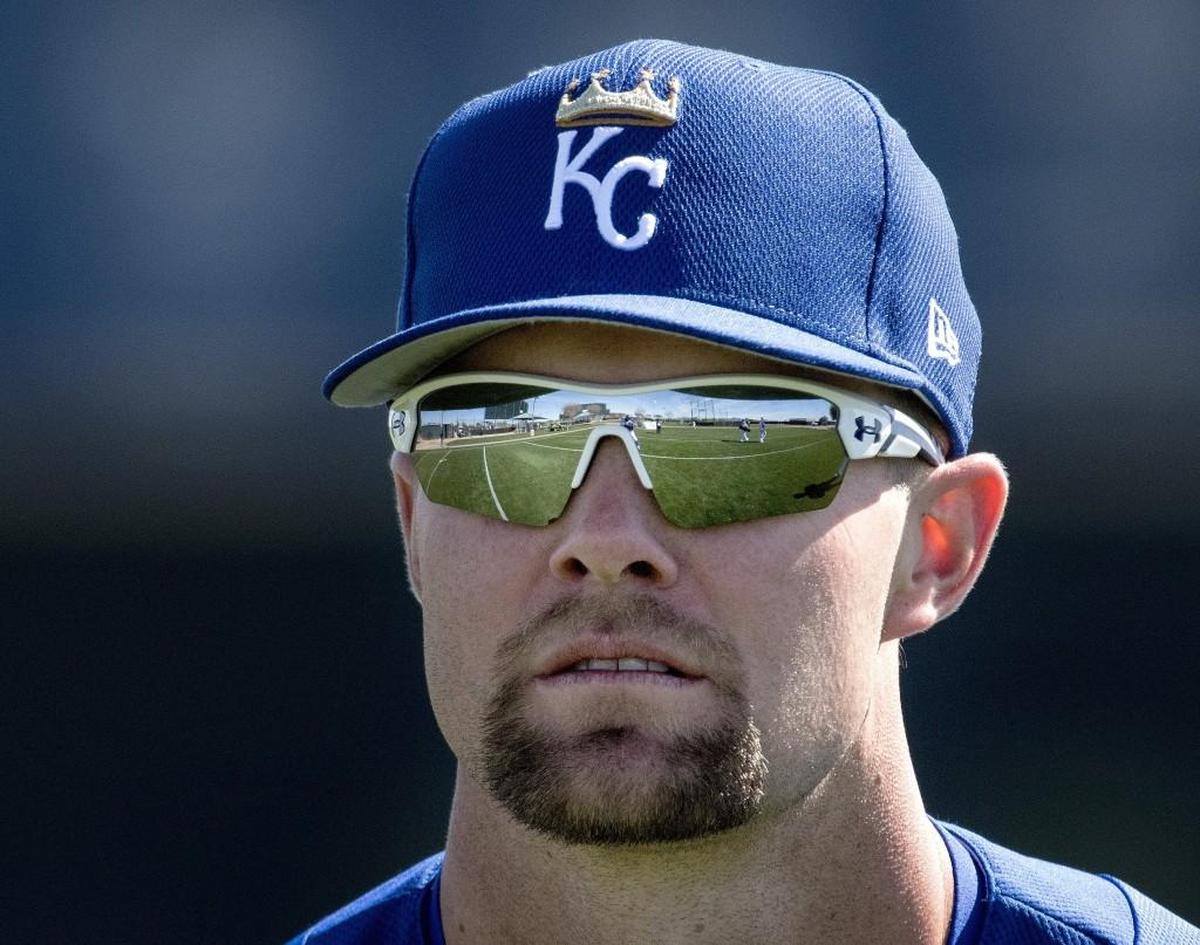 Bubba Starling at Royals spring training in 2017.