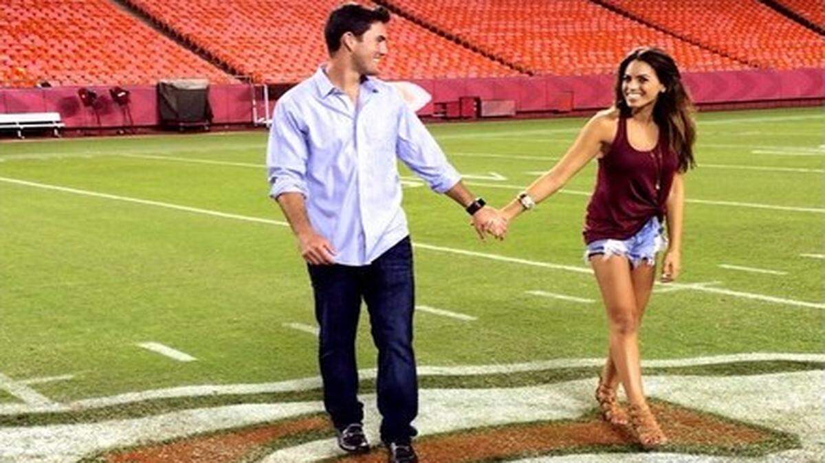 
Chiefs quarterback Aaron Murray and his girlfriend Kacie McDonnell.
