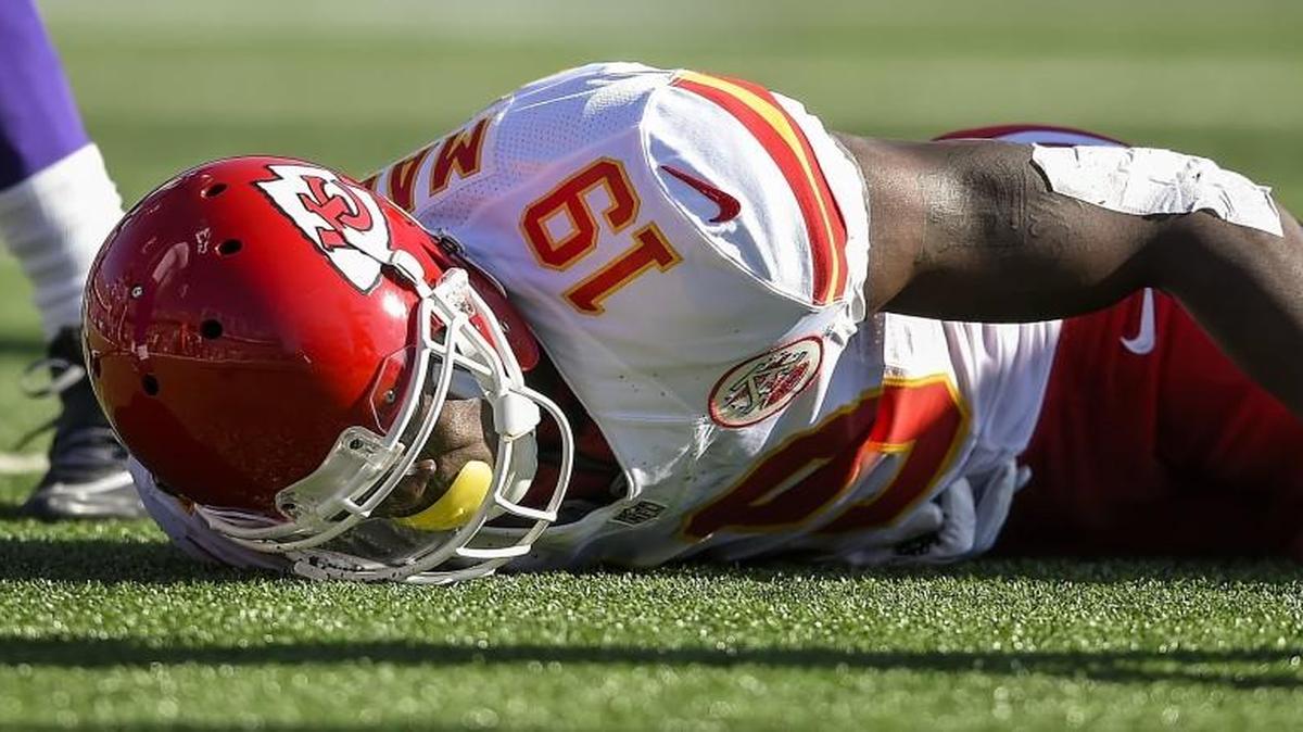 Kansas City Chiefs wide receiver Jeremy Maclin suffered a concussion in the Oct. 18 game against the Minnesota Vikings.