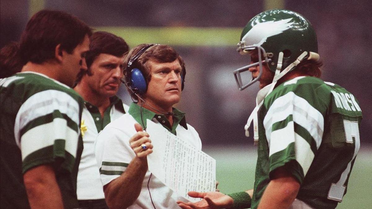 In 1981, Eagles coach Dick Vermeil talked to quarterback Ron Jaworski. Vermeil is buying a stake in an Arena League football team that Jaworski also owns.