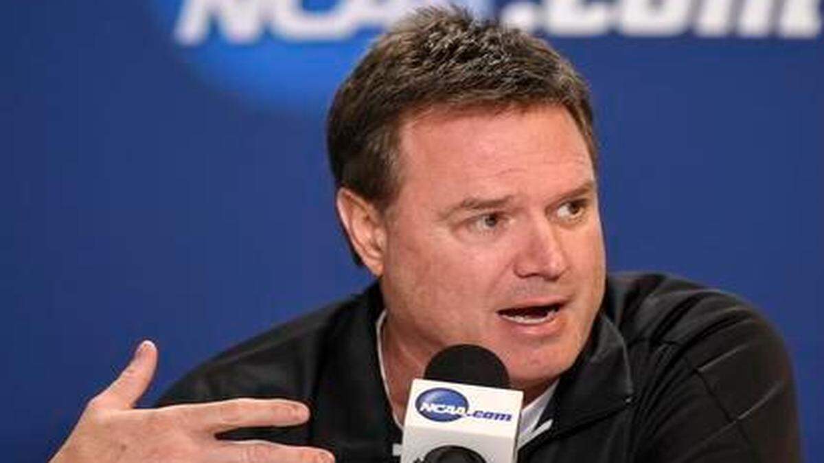 
Kansas head coach Bill Self spoke to the media on Saturday, one day before the Jayhawks faced Wichita State at the NCAA Tournament.
