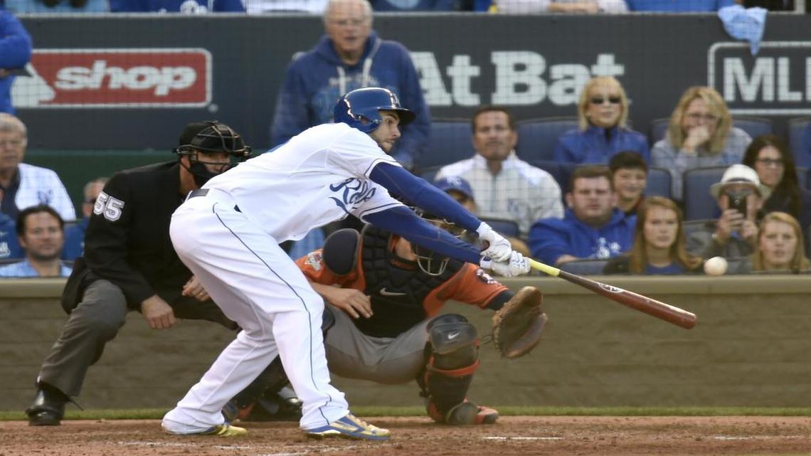 
It didn’t look pretty, but Eric Hosmer got the job done with an RBI single in the bottom of the sixth inning during Friday’s American League Division Series game at Kauffman Stadium. The Royals defeated Houston, 5-4.
