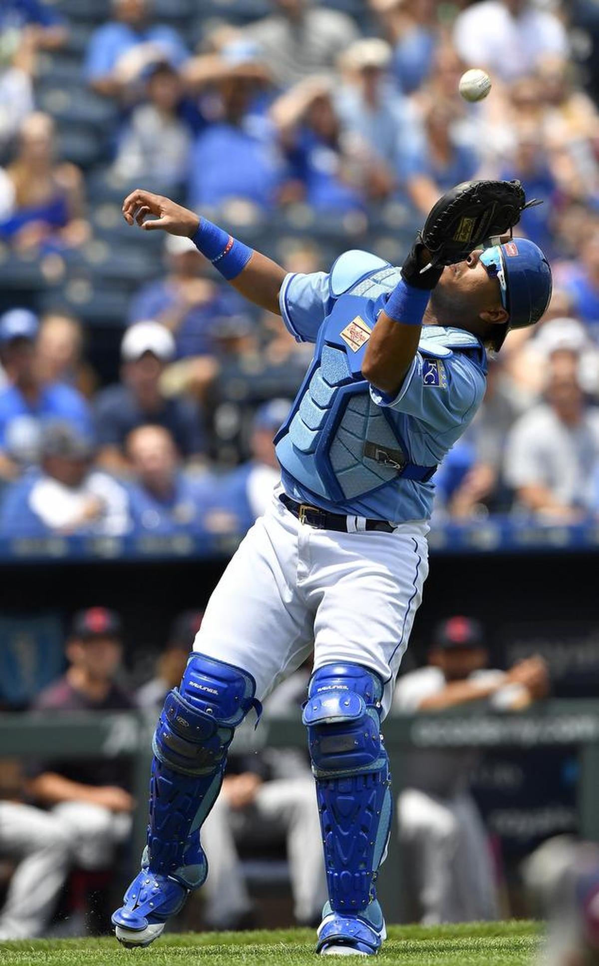 Kansas City Royals catcher Salvador Perez has won four Gold Gloves since 2013, his first full season in the majors.