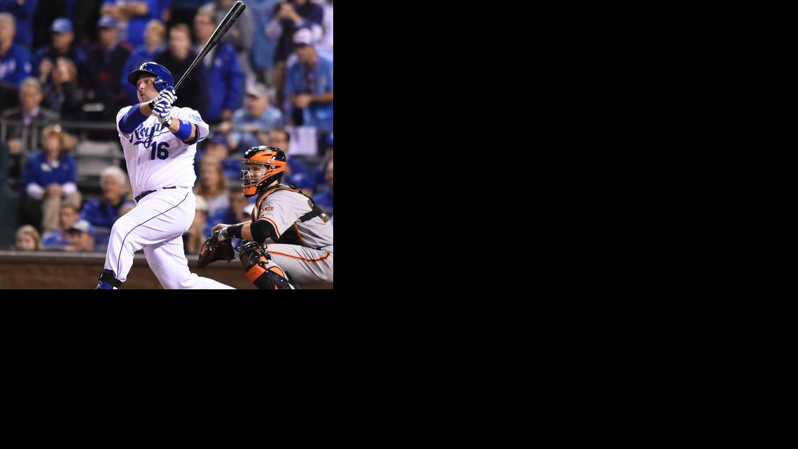 
Royals DH Billy Butler hit an RBI single to score Lorenzo Cain during the sixth inning against the San Francisco Giants.
