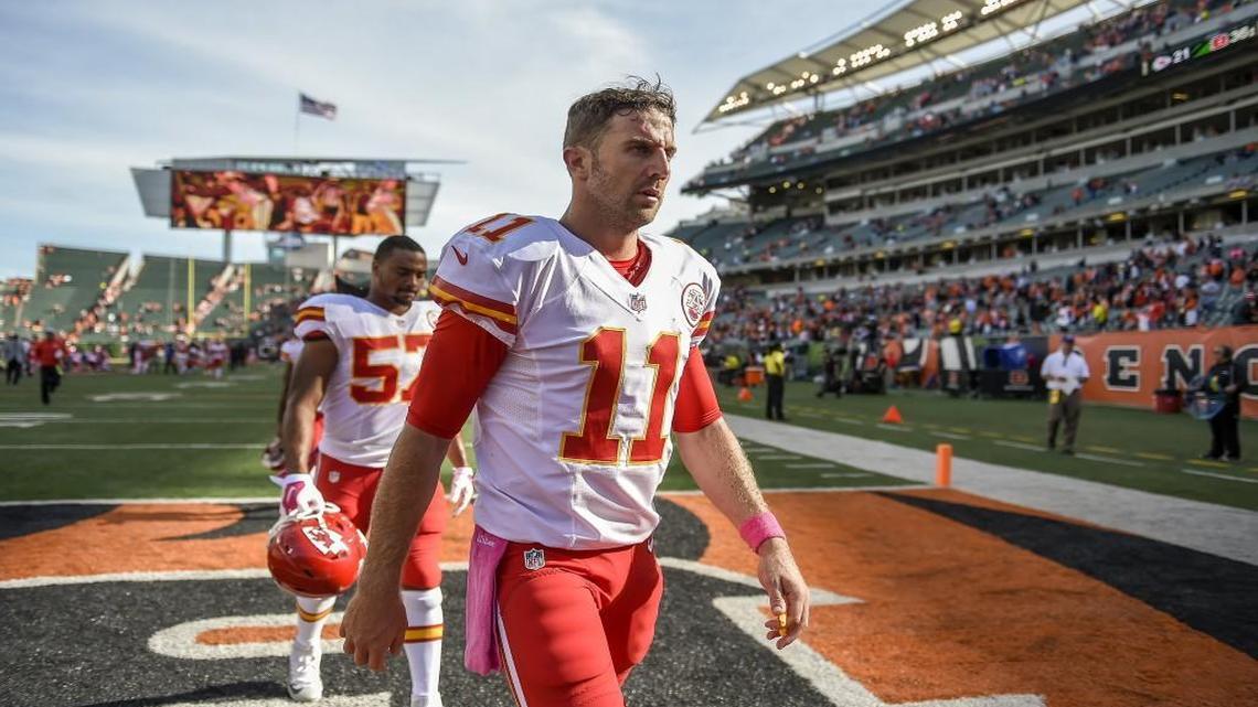 
Alex Smith wears the look of a man who was sacked five times, threw for a career high in yardage (386) and lost a road game at Cincinnati.
