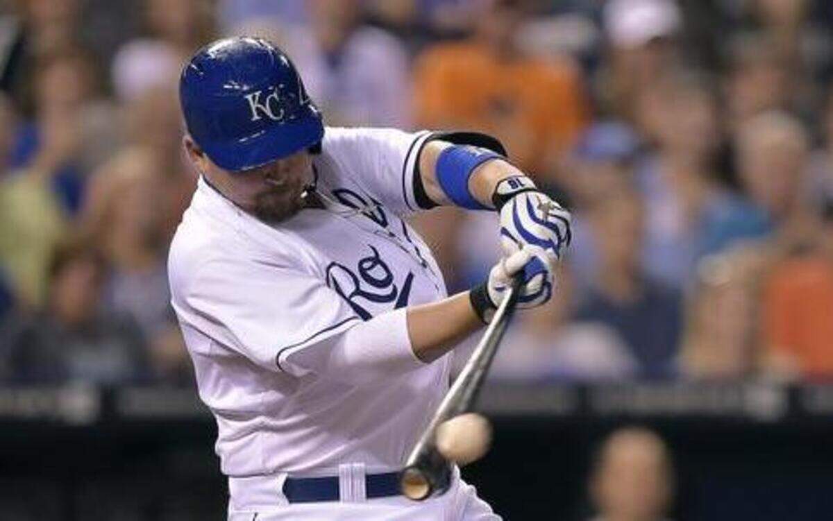 
Royals designated hitter Billy Butler grounded out, ending the eighth inning during Friday's 2-1 loss to the Tigers.
