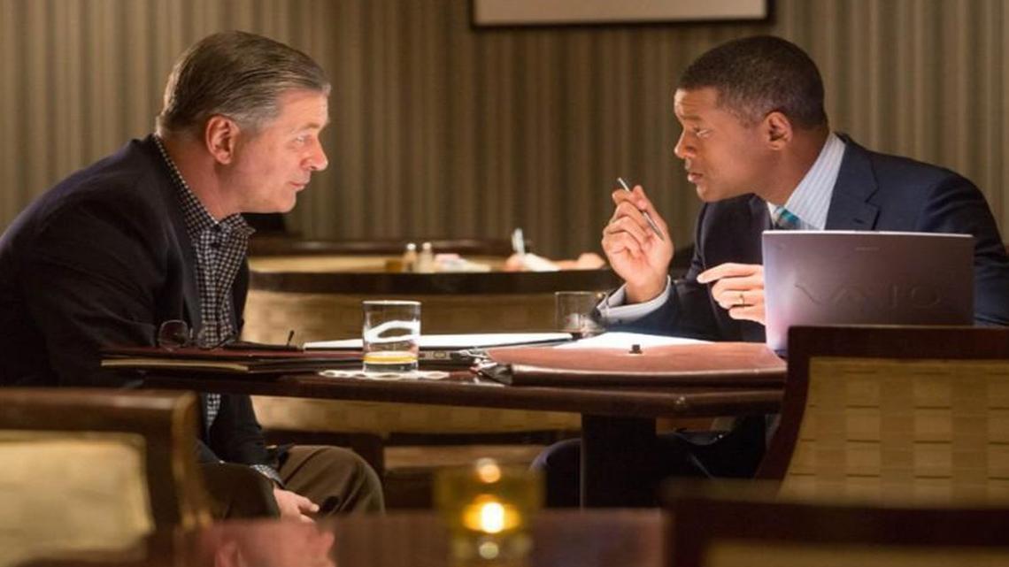 Will Smith and Alec Baldwin in the movie “Concussion.”