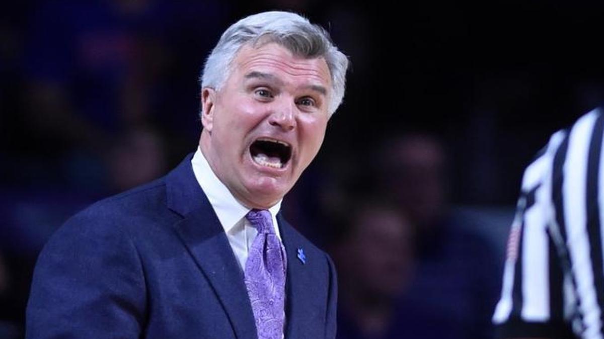 Kansas State coach Bruce Weber let a referee hear it after what Weber thought was a bad call in the first half against Kansas on Saturday at Bramlage Coliseum.