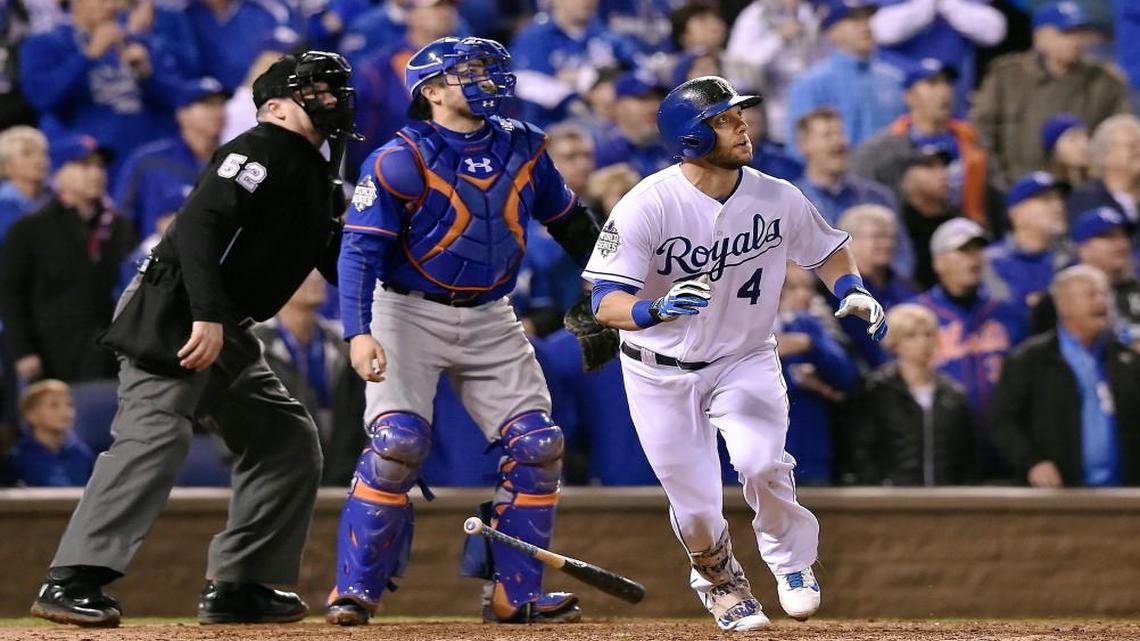 Kansas City Royals left fielder Alex Gordon watched his solo homer fly over the wall in the ninth inning of Game 1 on Tuesday. The Royals, yep, rallied for the victory.