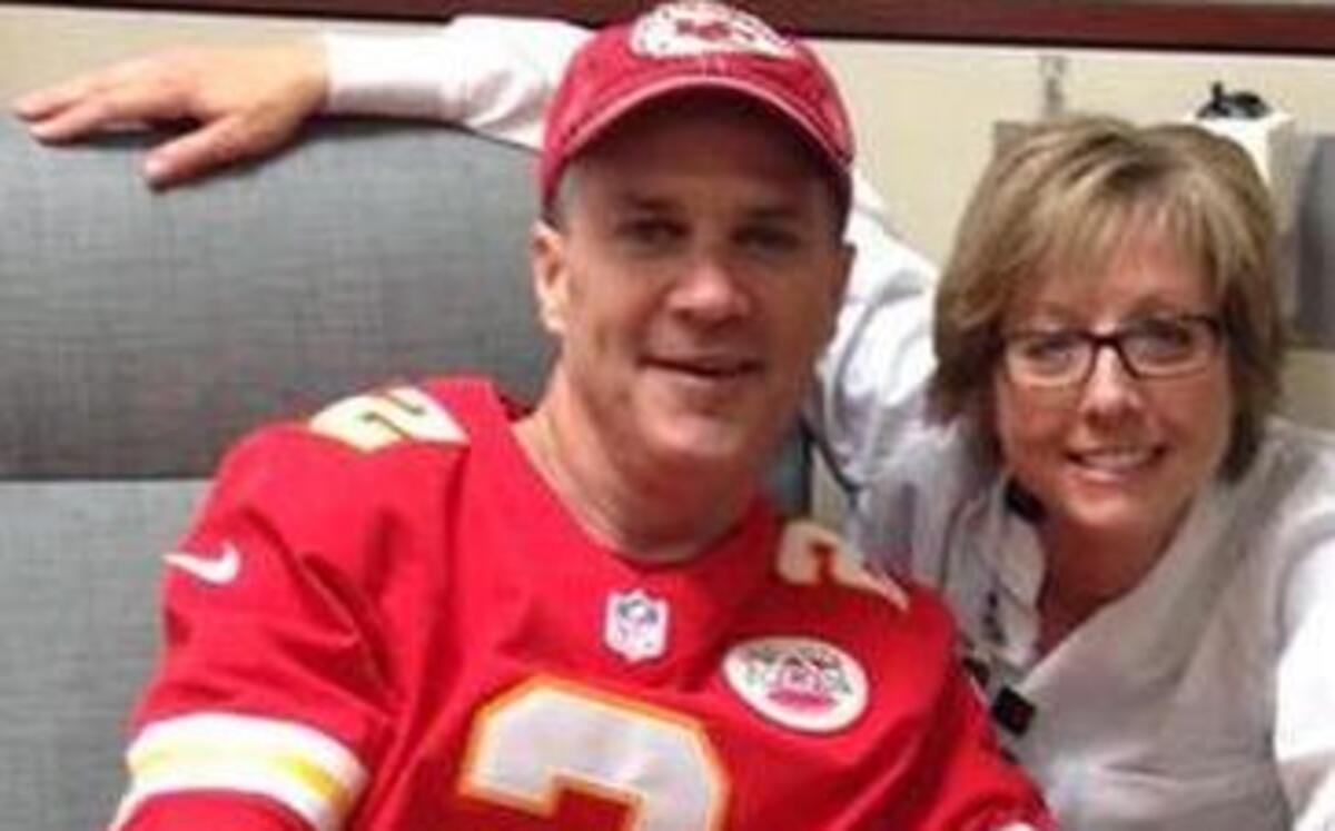 
Jim Weber wears a Dustin Colquitt No. 2 Chiefs jersey to every one of his cancer treatments.
