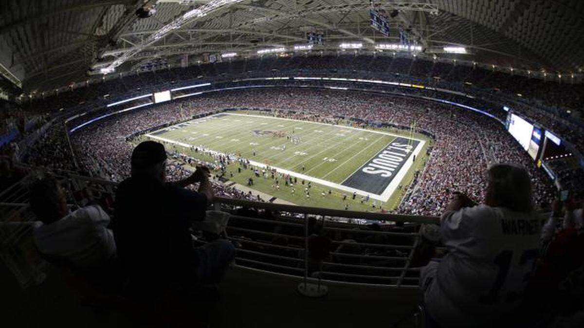 
FILE - In this Sept. 26, 2013 file photo, fans watched an NFL football game at the Edward Jones Dome in St. Louis.
