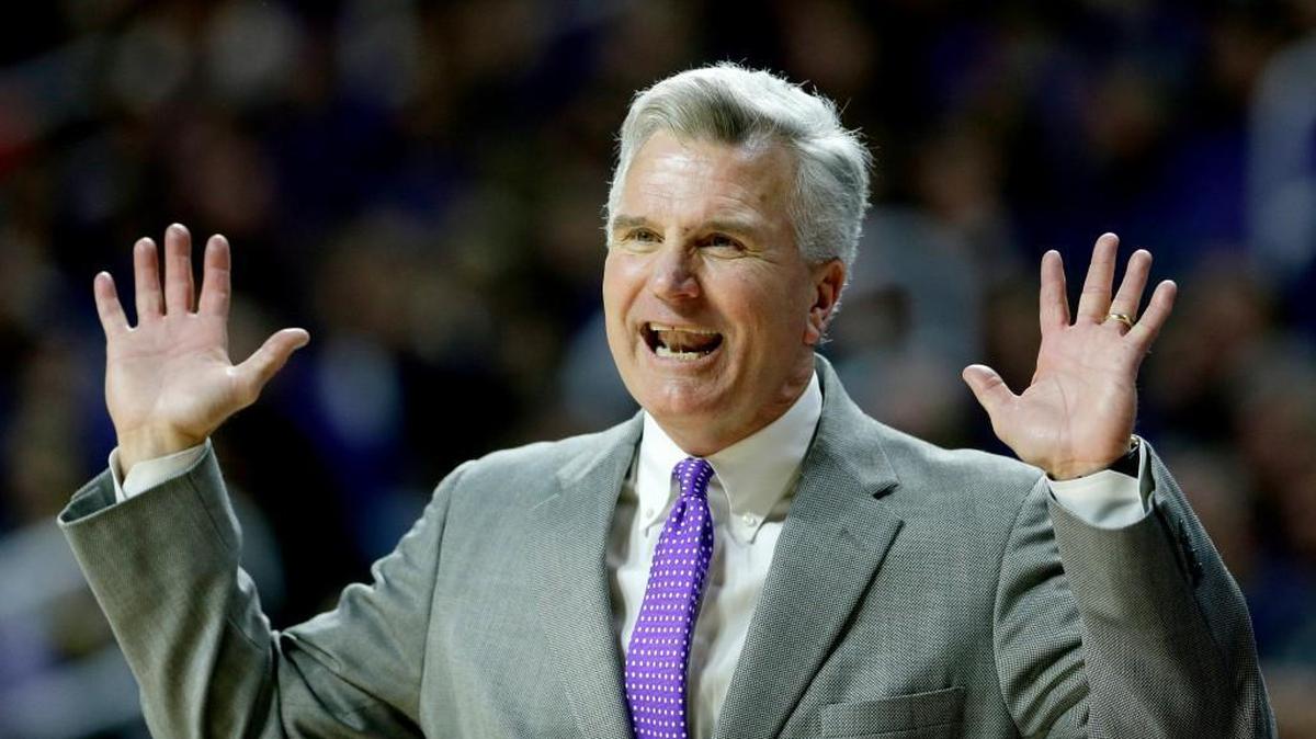 Kansas State head basketball coach Bruce Weber