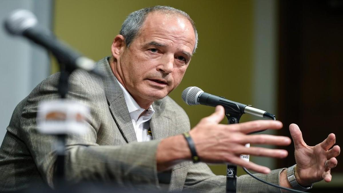 Missouri head football coach Gary Pinkel spoke during a press conference Monday afternoon at the Mizzou Athletic Training Facility.
