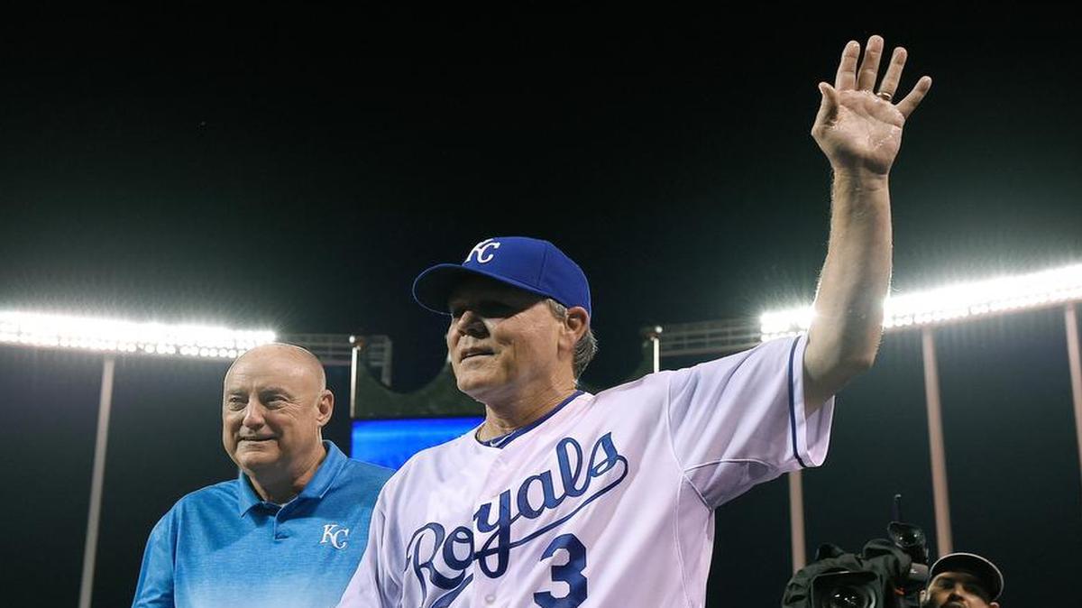 
The Royals' Ned Yost waves to the crowd after Thursday evening’s 3-2 win over the Brewers at Kauffman Stadium. Yost became the winningest manager in KC history with 411 wins.

