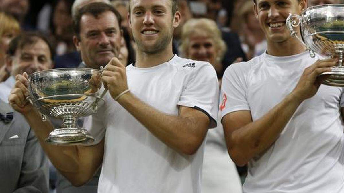 
Former Blue Valley North tennis star Jack Sock (left) won the Wimbledon men’s doubles title with Vasek Pospisil of Canada.
