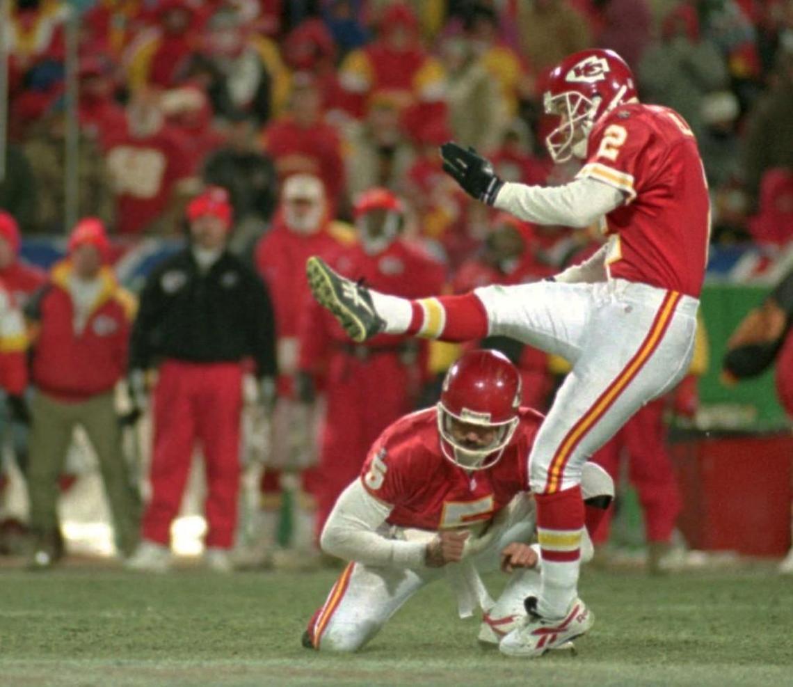 We won’t linger long here, but Lin Elliott’s missed field-goal attempts for the Chiefs against the Indianapolis Colts on Jan. 7, 1996 hurt. Bad.