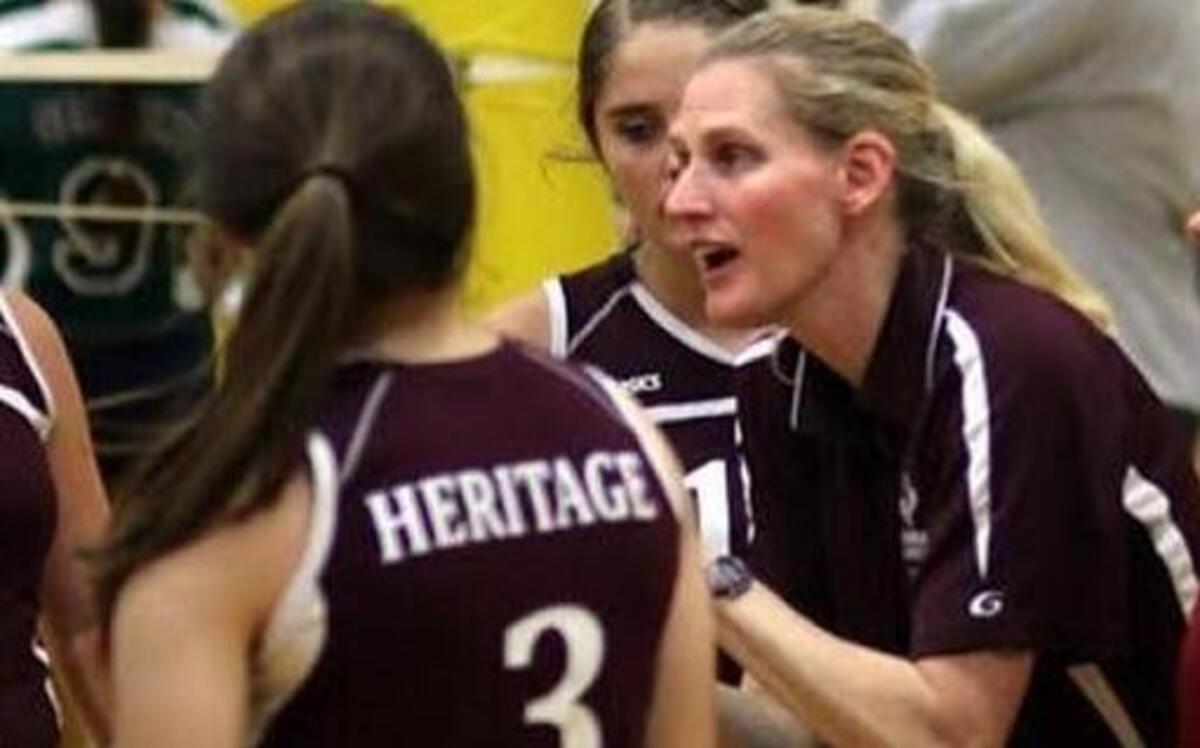 
During her days at Shawnee Mission North and more recently at Heritage Christian, Janice Ninemire Van Gorp, second from right, sought to instill self-esteem in her players.
