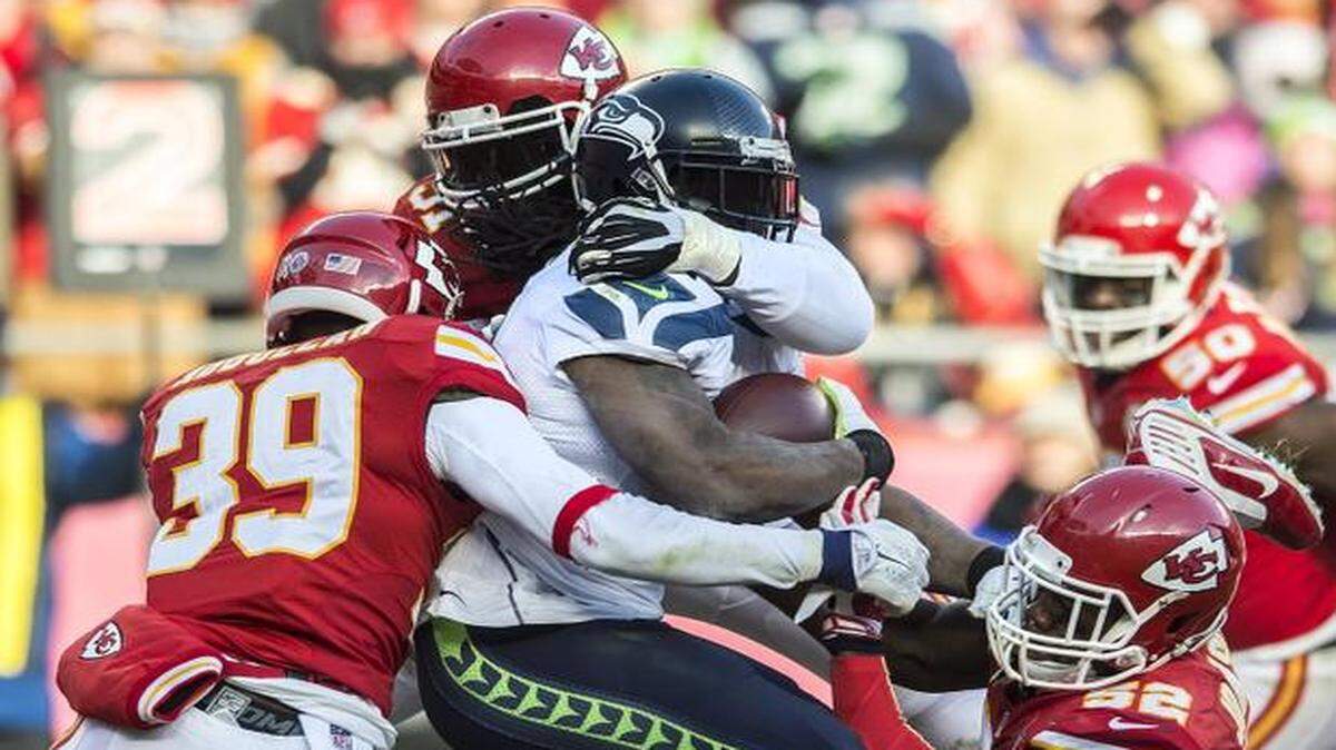 
On Sunday, Seattle’s Marshawn Lynch was the latest NFL running back that failed to rush for a touchdown agianst the Chiefs.
