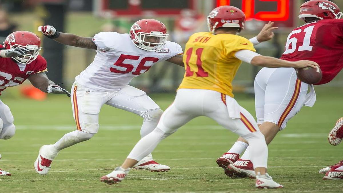 
The return of inside linebacker Derrick Johnson’s return from a torn Achilles is one of the Chiefs’ best storylines headed into the 2015 season. He’s just 15 tackles away from the franchise’s career record.
