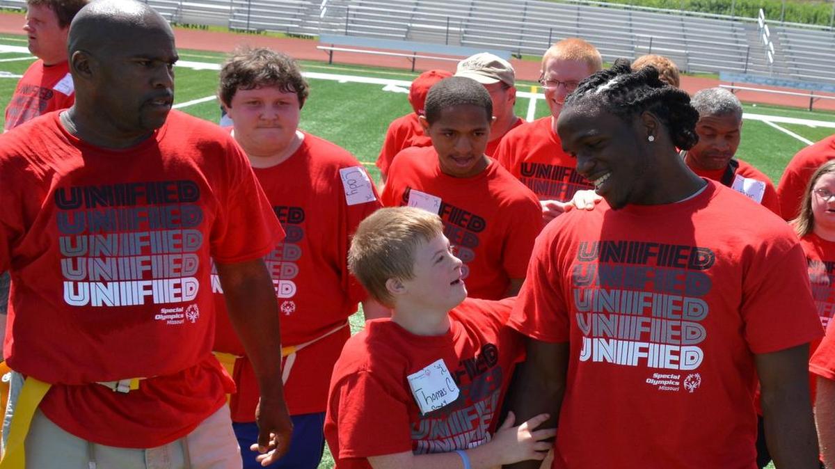 
Jamaal Charles participates in Special Olympics events around Kansas City, where he plays games with kids and then signs autographs.
