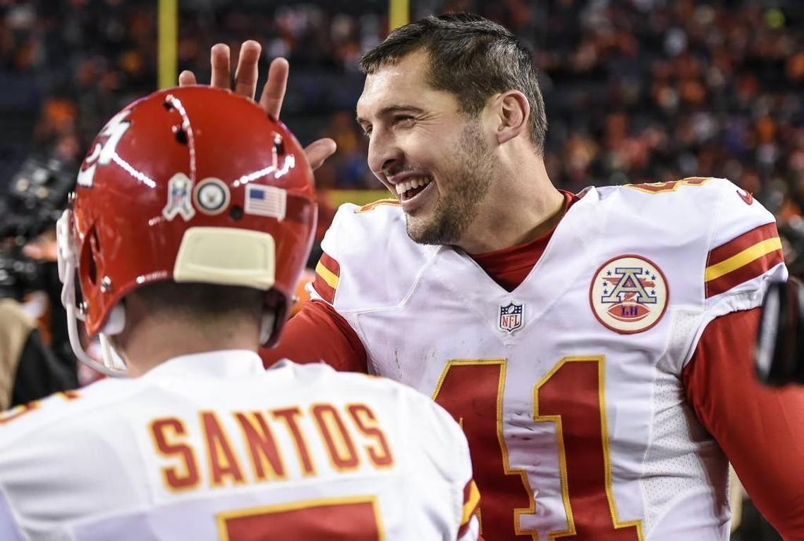 Winchester and Chiefs kicker Cairo Santos were men of the hour after Santos’ overtime game-winner against the Broncos last fall in Denver.