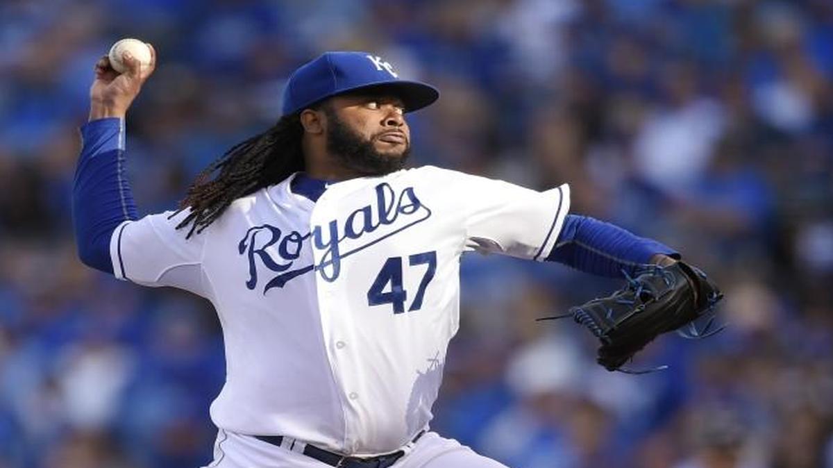 
Kansas City Royals starting pitcher Johnny Cueto.

