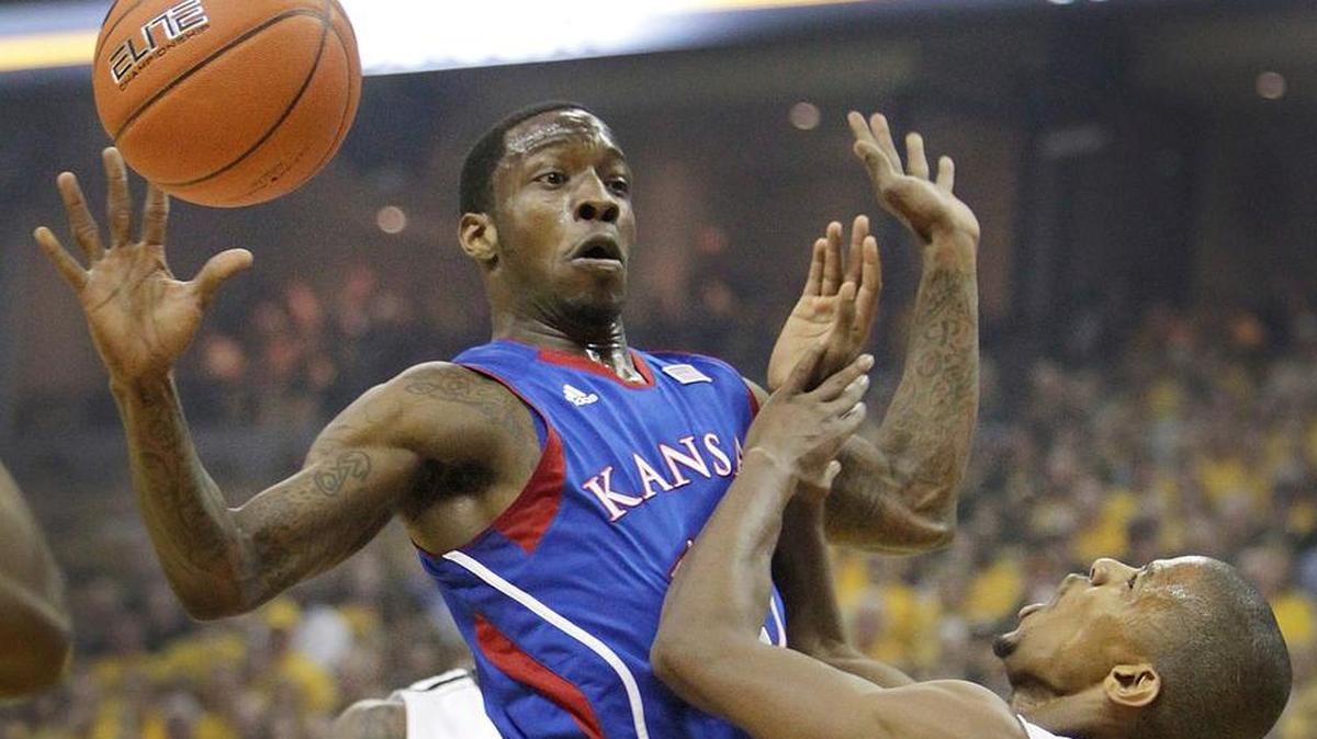 KU’s Tyshawn Taylor (left) and MU’s Kim English were part of a Jayhawks-Tigers showdown in 2012.