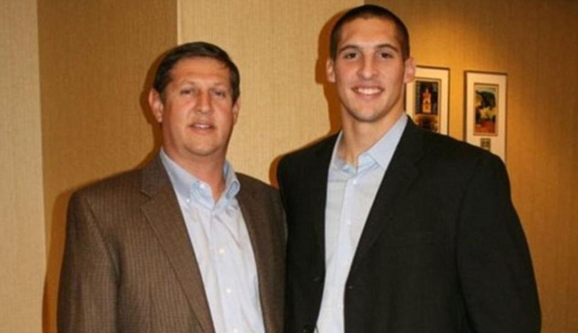Mike Winchester, left, and son James.