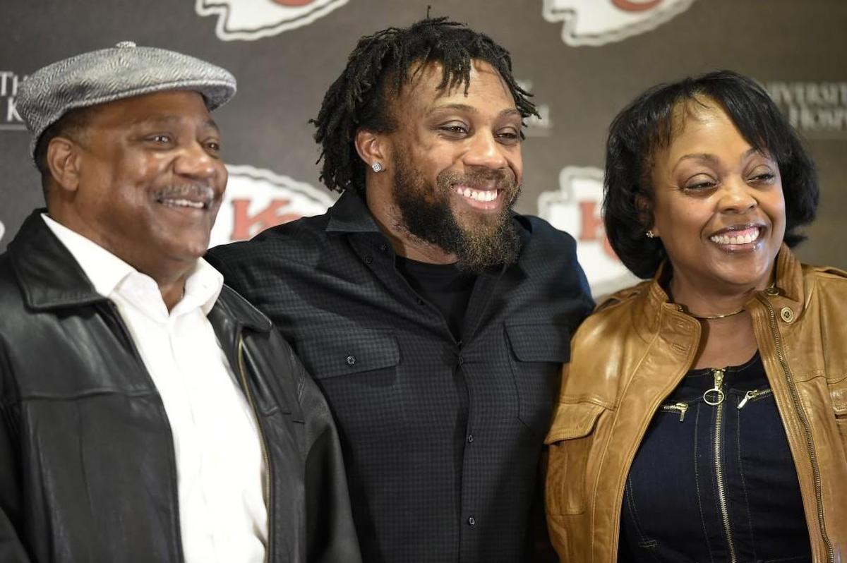 It was a happy day in KC last year when Berry stood with his parents, James and Carol Berry, after signing a new, six-year contract.